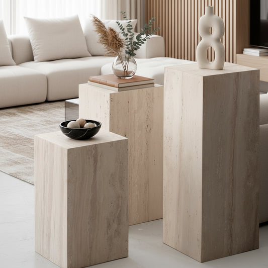 Ovall Travertine Coffee Table