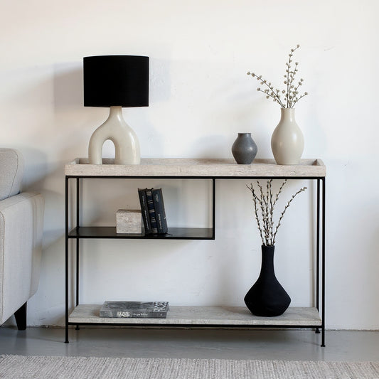 Travertine Consoles