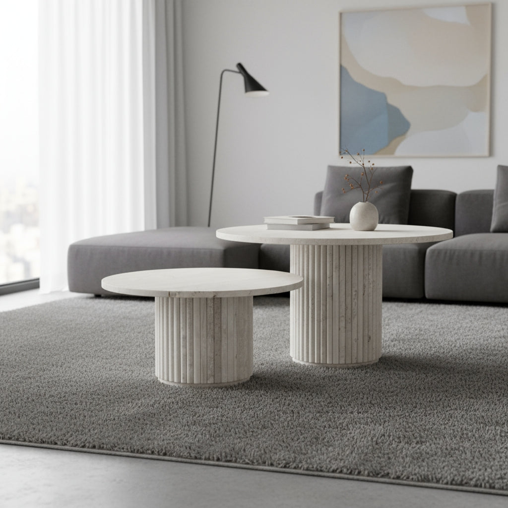 Duo Tables Basses Travertin