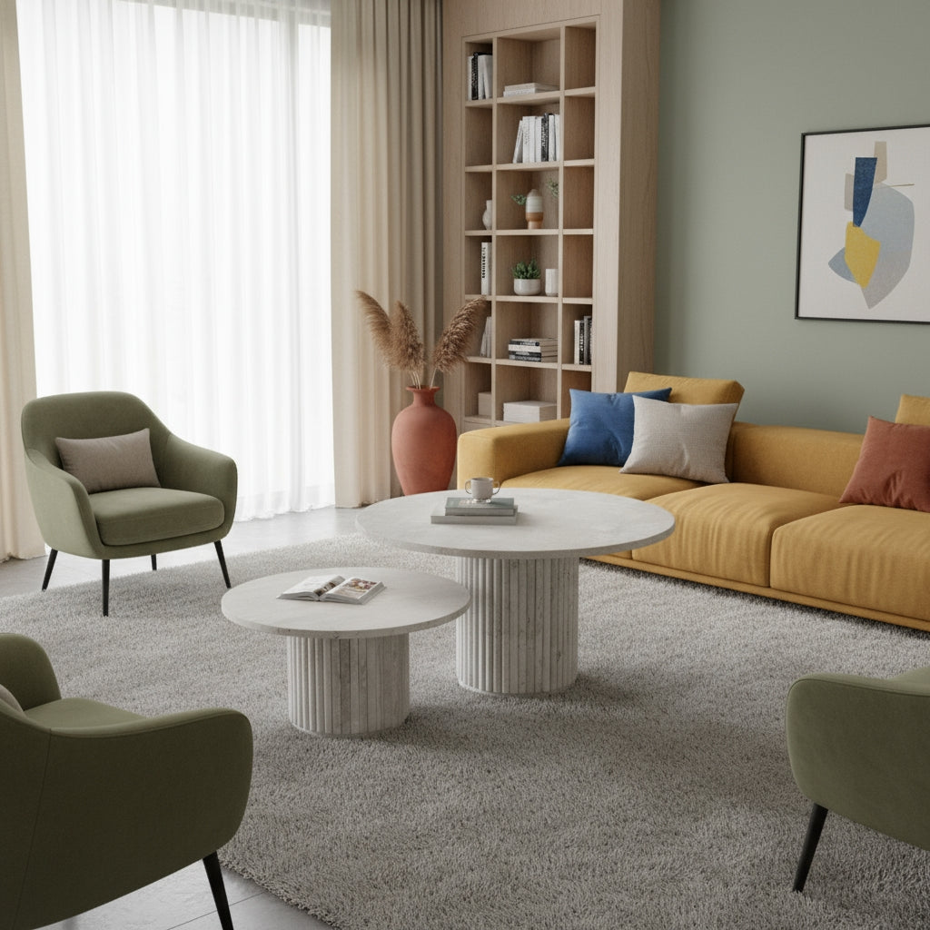 Duo Tables Basses Travertin