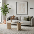 Table Basse Ovale En Travertin