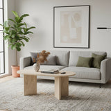 Table Basse Ovale En Travertin