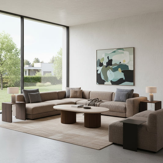 Ovall Travertine Coffee Table