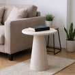 Table D'appoint Ronde En Travertin