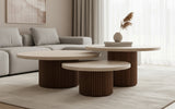 Ovall Travertine Coffee Table