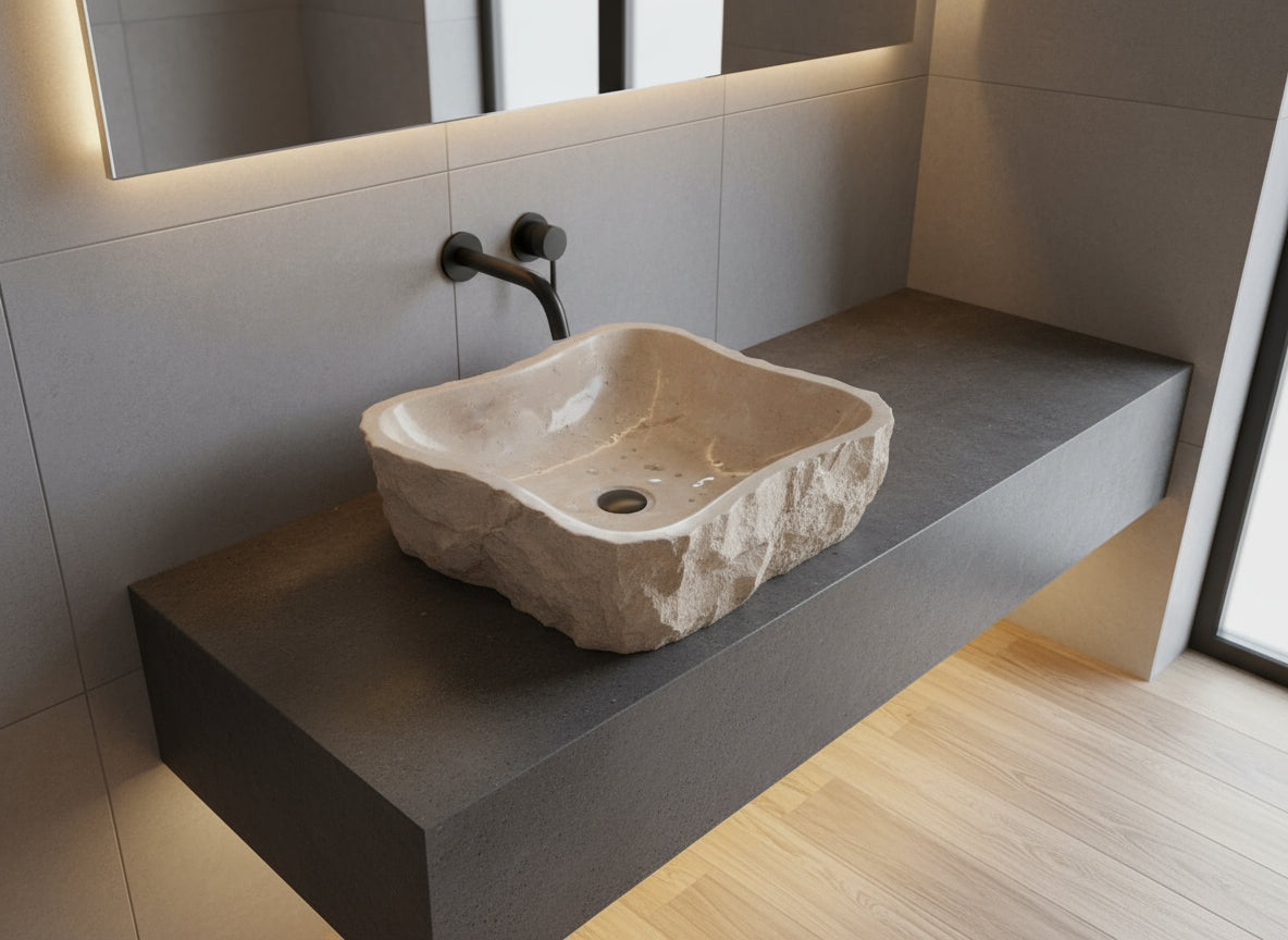 Vasque En Marbre Beige Naturel