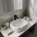 Natural Carrara white marble sink