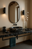 Natural black marble sink