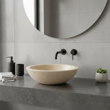 Natural black marble sink